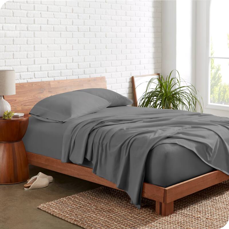 Bare Home Organic Cotton Jersey Sheet Set - King - Grey