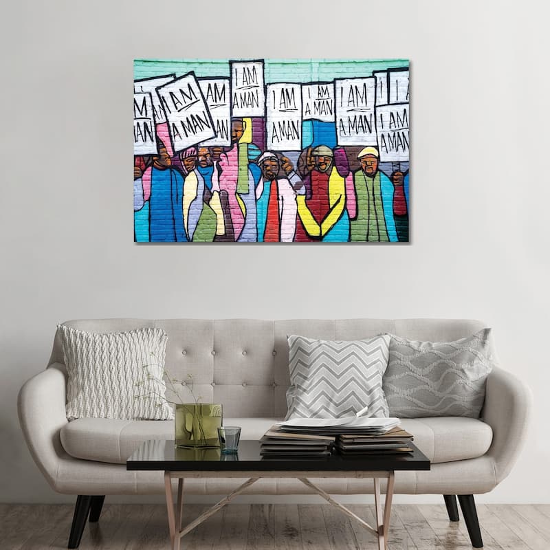 iCanvas "I Am A Man Graffiti " by Susanne Kremer Canvas Print - 32x48x1.5