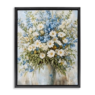 Stupell Heritage Style Bouquet Framed Floater Canvas Wall Art Design By ...