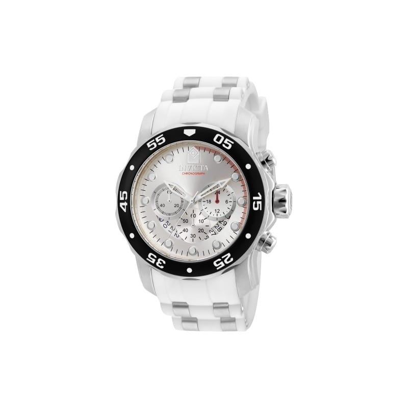 Invicta Men's 20290 Pro Diver Quartz 3 Hand Silver Dial Watch