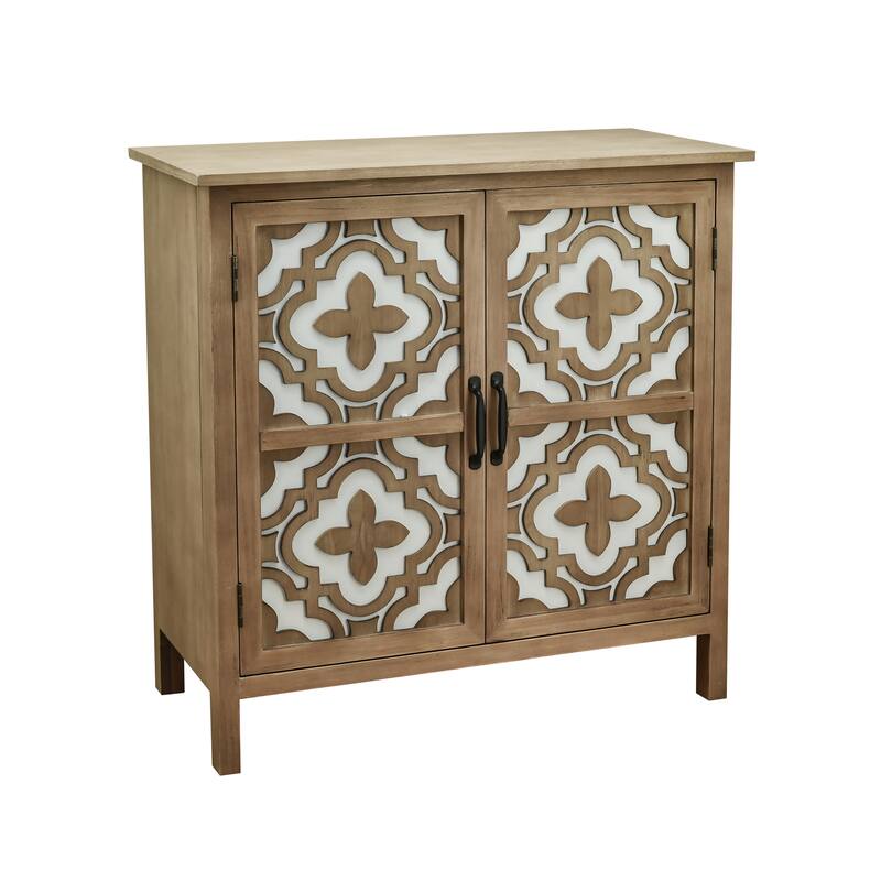 Hand-Carved 2-Doors Cabinet