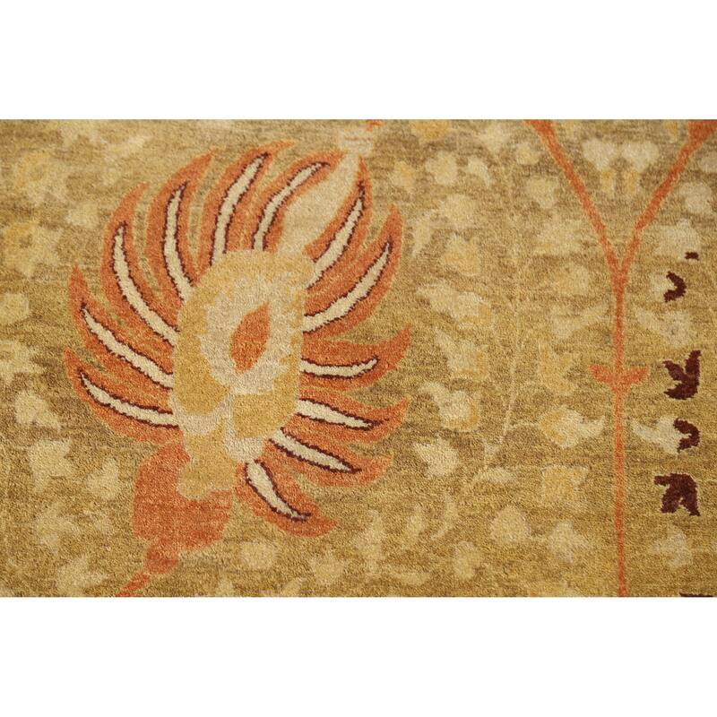 Floral Tabriz Oriental Large Rug Hand-Knotted Wool Carpet - 12'2"x 17'10"