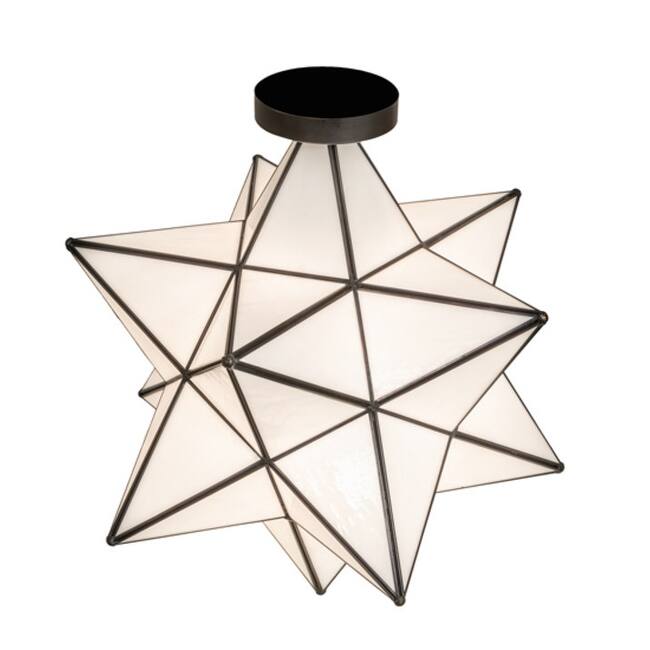 Meyda Tiffany 239498 Moravian Star 18" Wide Semi-Flush Ceiling Fixture