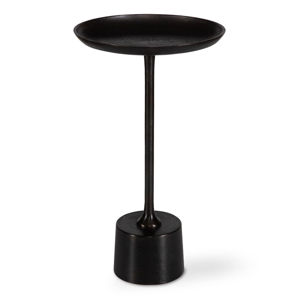 Copper Grove Dark Brown Oxidized Aluminum Round Accent Table