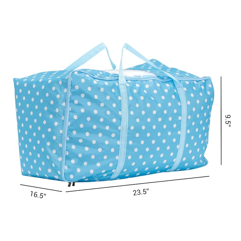 1 Pack Clothes Storage,Storage Bags,Moving Bags for Organizing Bedroom,Clothing,Comforter,Closet Organizers and Storage - Blue - 23.5*16.5*9.5in