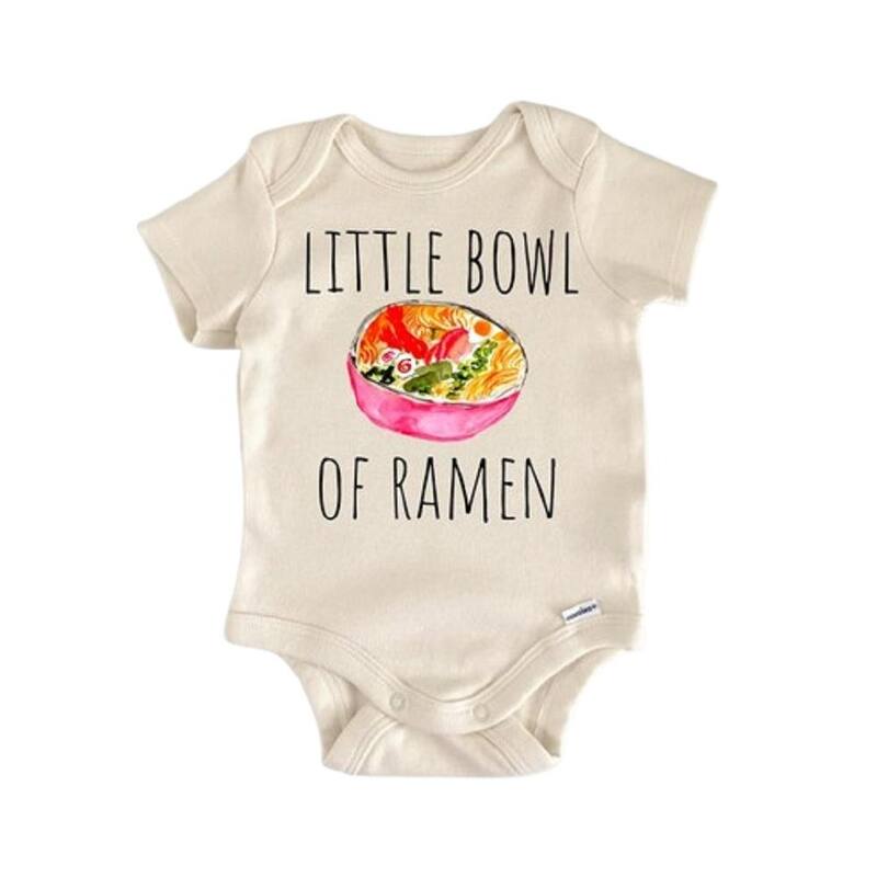 Ramen Noodles - Baby Boy Girl Clothes Infant Bodysuit Funny Cute Newborn - White - 6-9M