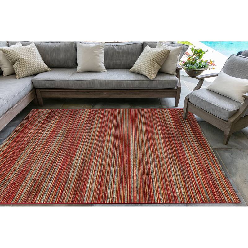 Liora Manne Marina Stripes Indoor/ Outdoor Area Rug