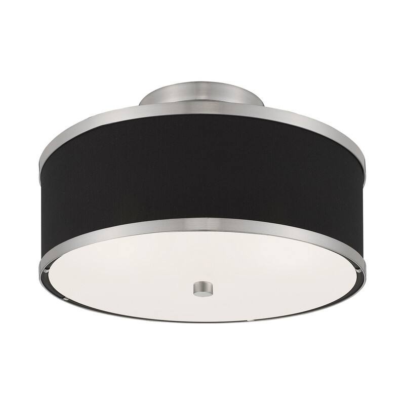 Livex Lighting 2-light Fabric Shade Ceiling Mount, 60422, 62627, 60412, 60402