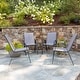 preview thumbnail 14 of 55, Outdoor Stacking Sling Patio Chairs (Set of 4) Gray / Set of 4