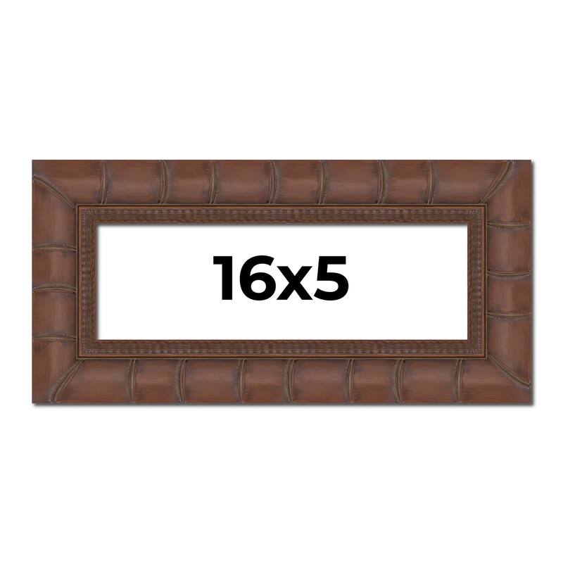 16x5 Frame Pewter Solid Wood Picture Frame Width 1.625 Inches | Interior Frame Depth 0.6875 Inches