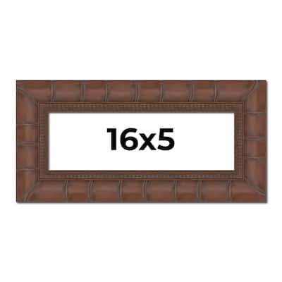 16x5 Frame Pewter Solid Wood Picture Frame Width 1.625 Inches | Interior Frame Depth 0.6875 Inches