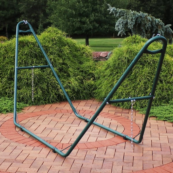 Hammock Stand Steel with Green Finish HeavyDuty Universal MultiUse