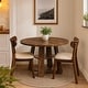 preview thumbnail 30 of 28, Farmhouse 43" Round Dining Table with Sturdy Wooden Pedestal, Built-in Storage Shelf