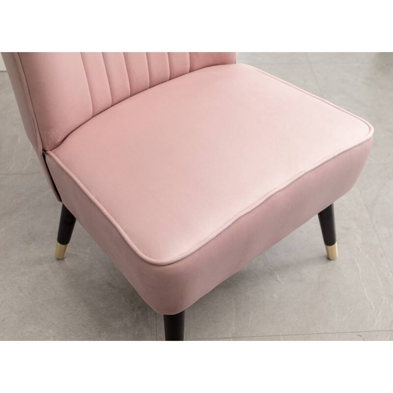 Contemporary Velvet Upholstered Accent Chair, for Living Room