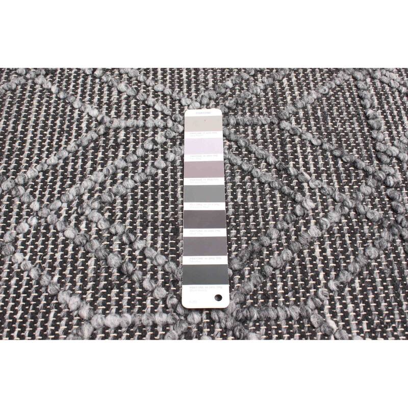 ECARPETGALLERY Braid weave Sienna Charcoal Wool Rug - 5'0 x 7'7