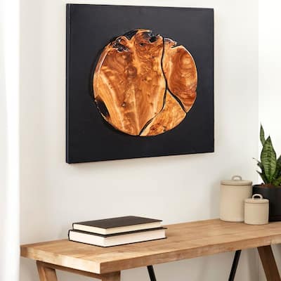 Greenage Cedar Roots Round Wall Decor Live Edge Hanging Decoration