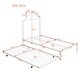 preview thumbnail 28 of 52, Twin Size Metal Platform Bed with trundle, House-Shaped Headboard Design for Kids, Boys and Girls