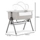 preview thumbnail 2 of 5, Dream On Me Lotus Bassinet & Bedside Sleeper in Grey