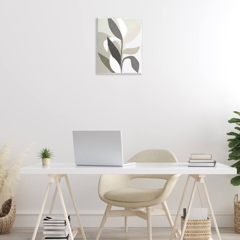 Stupell Soft Modern Organic Leaves Wall Plaque Art Design By June Erica Vess