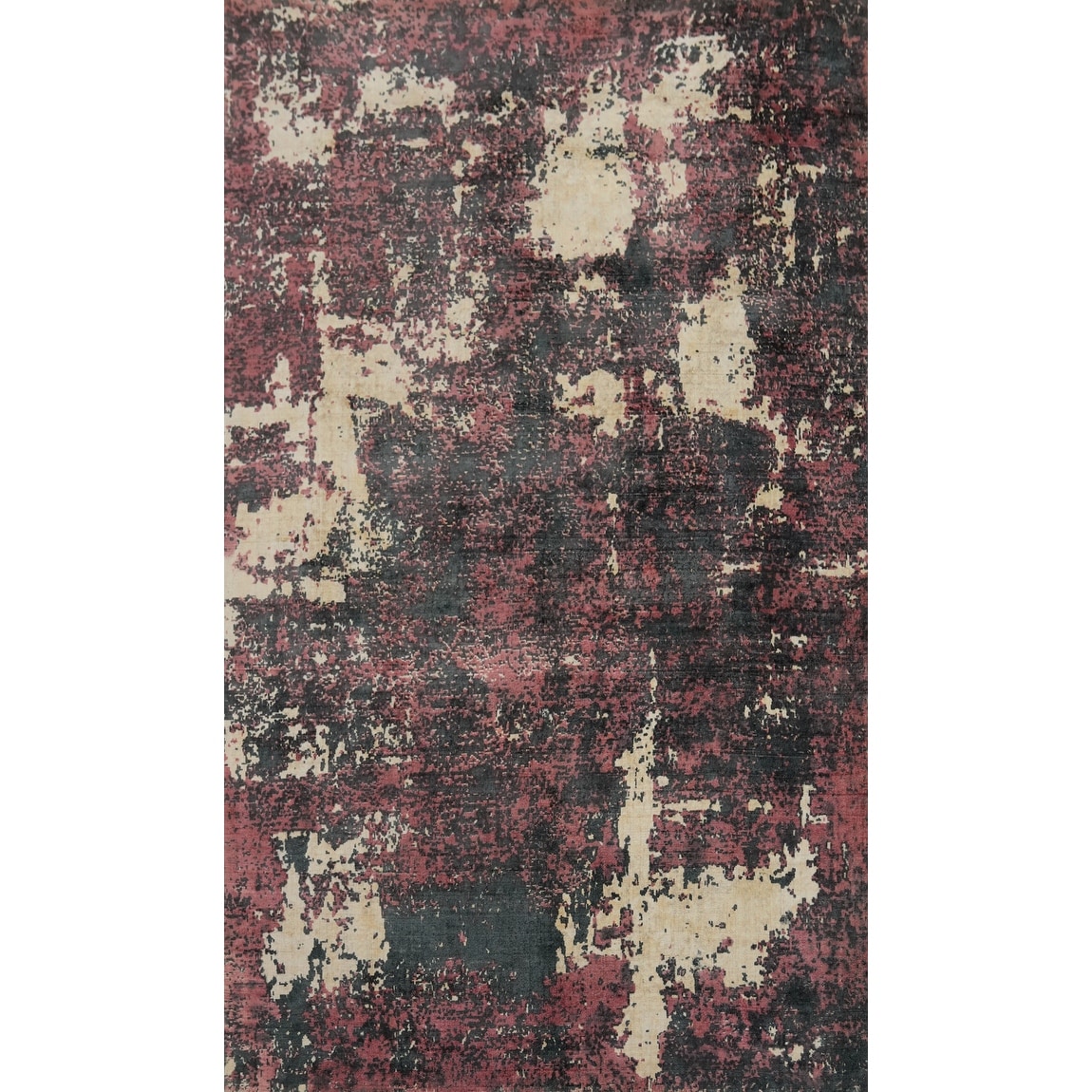 Hand-knotted Modern Silk Multi-Colored All-Over/ Abstract Area Rug - 7' 11'' X 4' 11''
