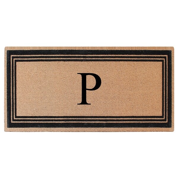 A1HC Natural Coir Monogrammed Door Mat For Front Door, 23x38, Anti-Shed Treated Durable for Outdoor Entrance, Heavy Duty, Low Profile Door Mat並行輸入 A1HC Natural Coir \u0026 Rubber Large Monogrammed Door Mat - On Sale