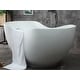 preview thumbnail 4 of 6, ALFI brand AB9949 66" White Solid Surface Smooth Resin Soaking Bathtub