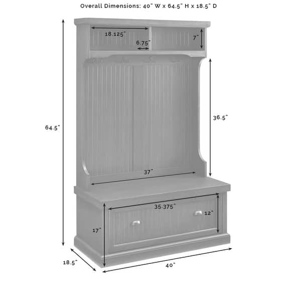 Crosley Seaside Hall Tree In Distressed Navy Finish On Sale Bed