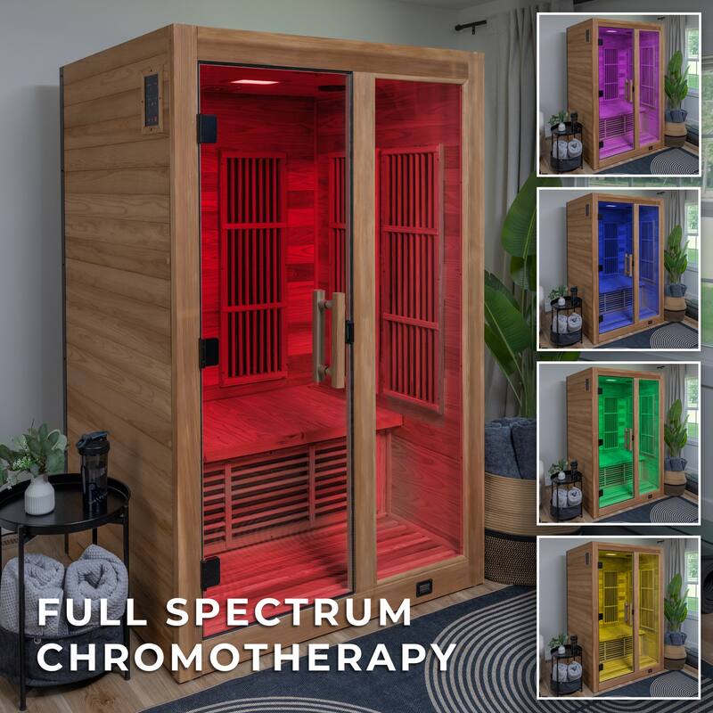 Backyard Discovery Rylan 2-Person Infrared Sauna, Red Light Therapy