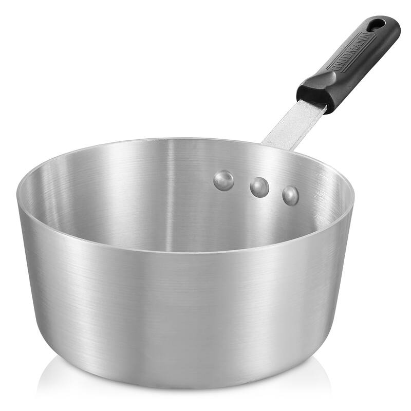 Aluminum Sauce Pans with Silicone Handles NSF Professional Cookware - 2.75 Quart