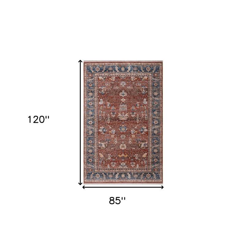 HomeRoots Oriental Traditional Rectangle Area Rug