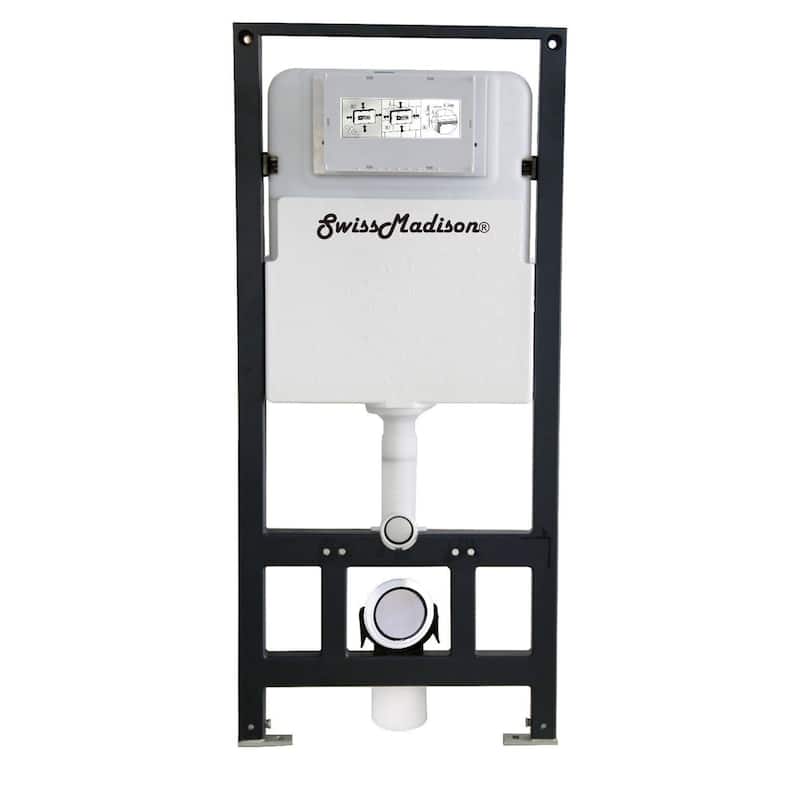 Swiss Madison Wall Hung Toilet Concealed Tank Carrier 2x6 - Black
