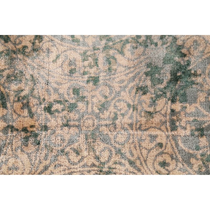 All-Over Abstract Area Rug Hand-Knotted Wool Carpet - 6'7"x 9'10"