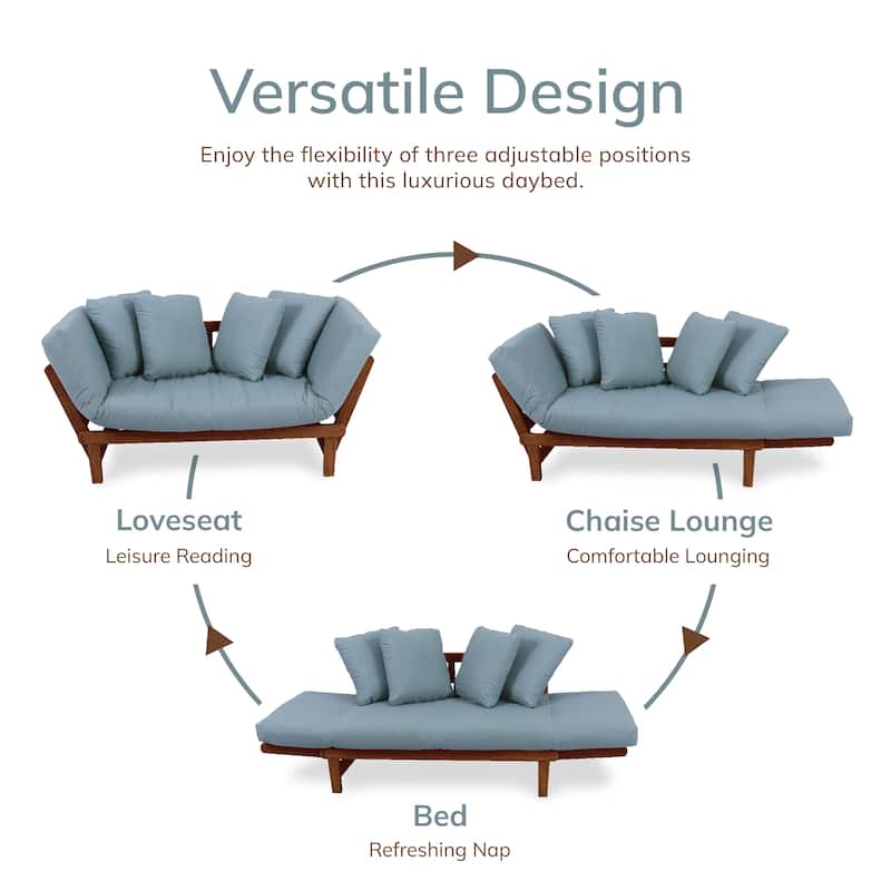Cambridge Casual West Lake Convertible Wood Outdoor Sofa Daybed