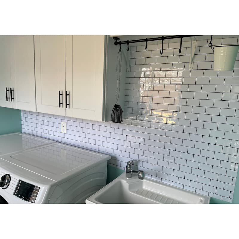 Art3d 10-sheet Subway Tiles Peel and Stick Backsplash for kitchen（thicker design）