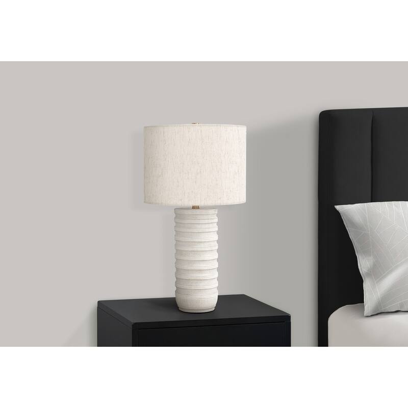 Lighting, 28"h, Table Lamp, Cream Resin, Ivory / Cream Shade, Transitional