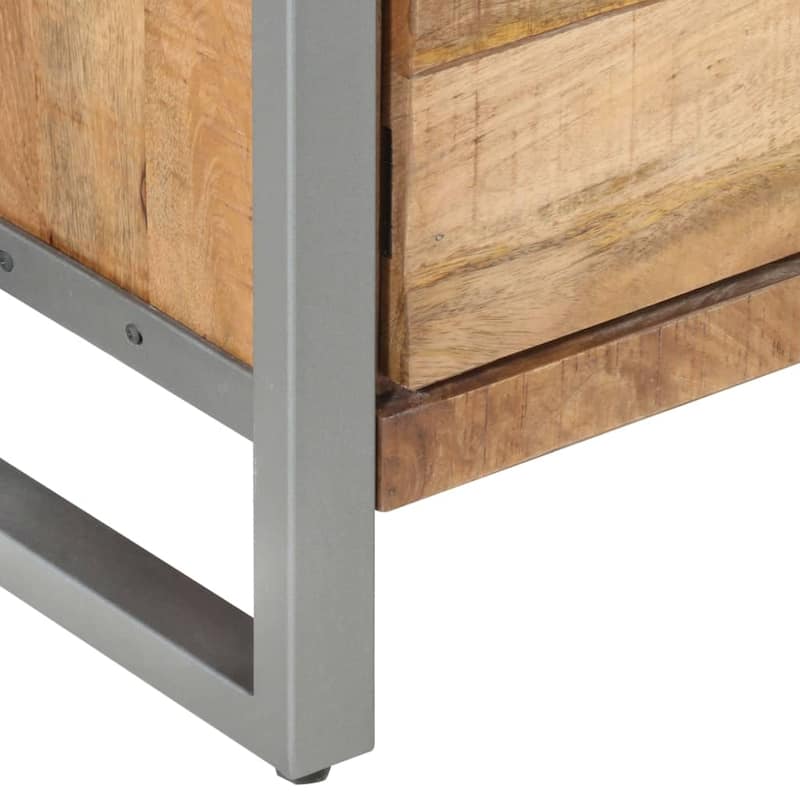 vidaXL Bedside Cabinet 15.7"x11.8"x19.7" Rough Mango Wood
