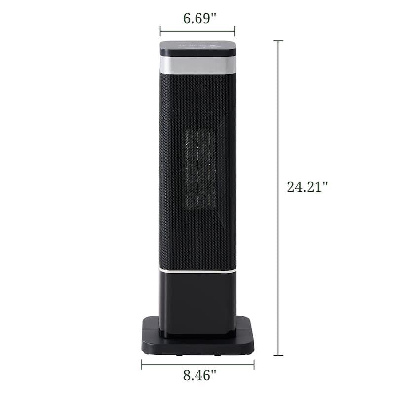 Space Heater, Electric Heaters with Thermostat and Remote, 1500W PTC Ceramic Fast Safety Heat for Office Bedroom Home