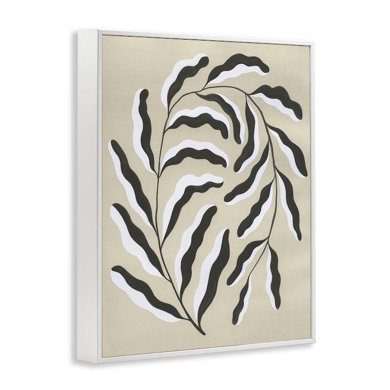 Stupell Curved Blooming Botanical Framed Giclee Art Design By Grace Popp