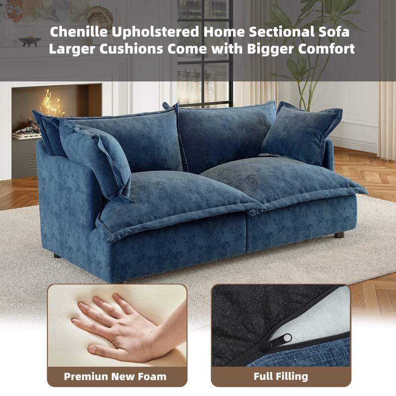 Cloud Chenille Upholstered Modular Sectional Sofa