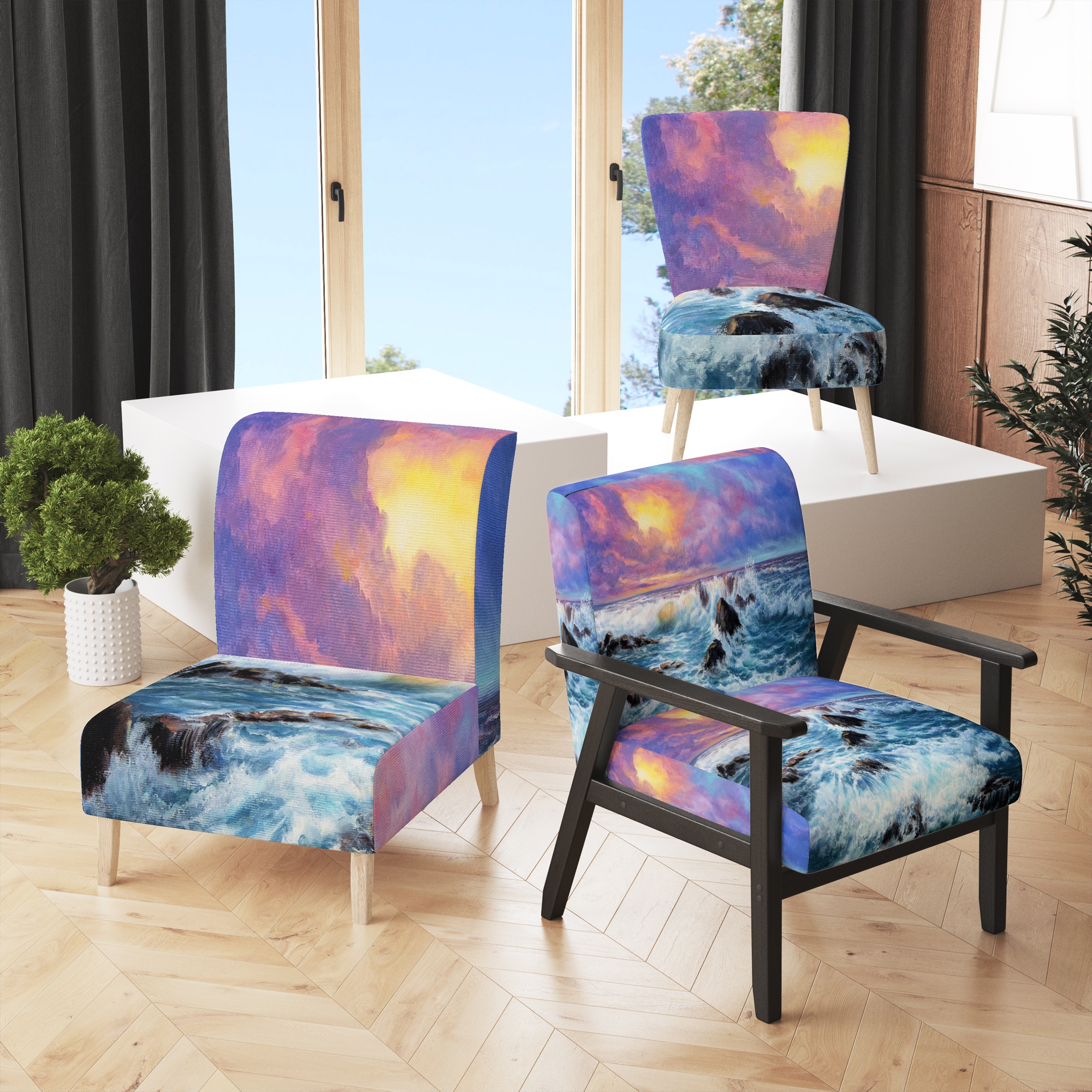 Ocean blue accent chair online