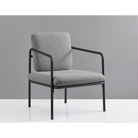 Adesso Nathan Matte Black Accent Chair