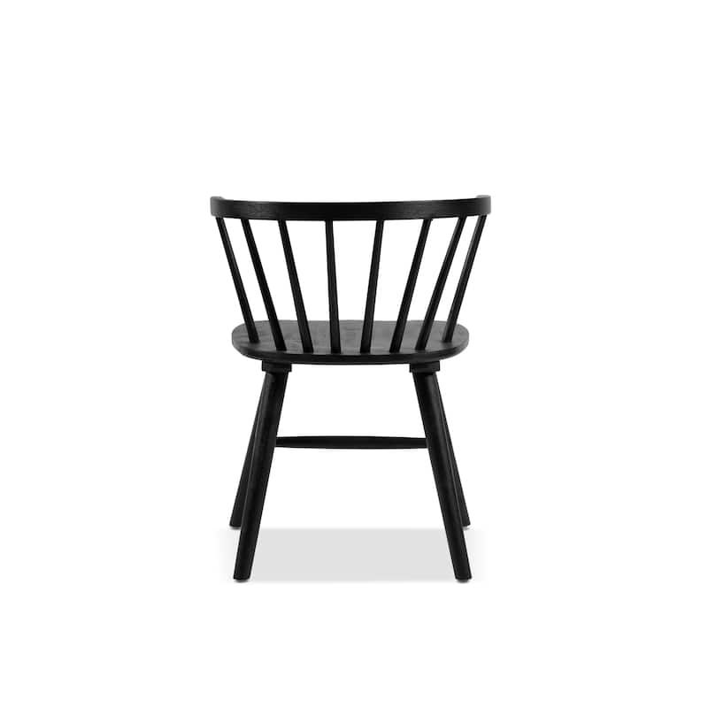 Furniture of America Galgary Mid-Century Modern Rounded Spindle Back Wood Dining Chairs (Set of 2)
