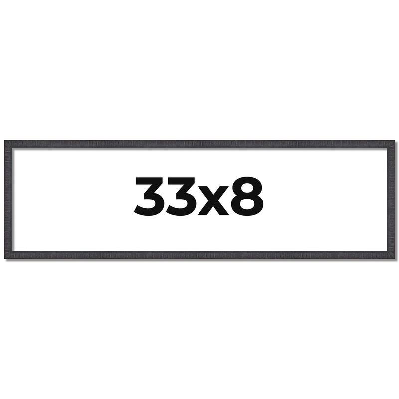 33x8 Frame Brown Solid Wood Picture Frame - Complete Modern Photo