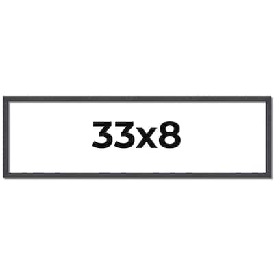 33x8 Frame Brown Solid Wood Picture Frame - Complete Modern Photo