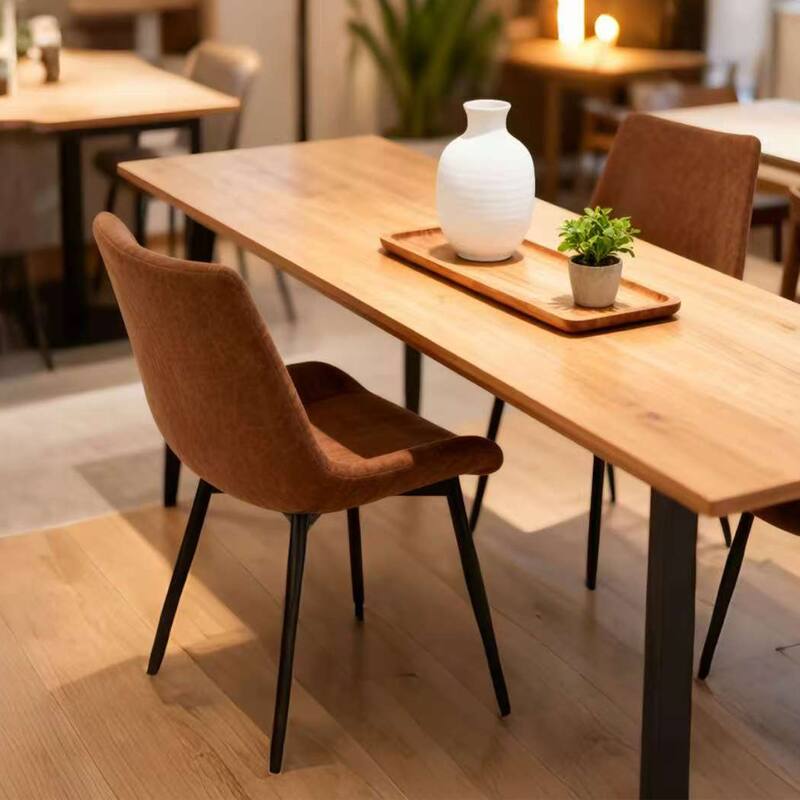 Faux Leather Dining Chairs Set of 4, Upholstered Kitchen Chairs Guest Chair with Metal Legs for Cafe & Waiting Room