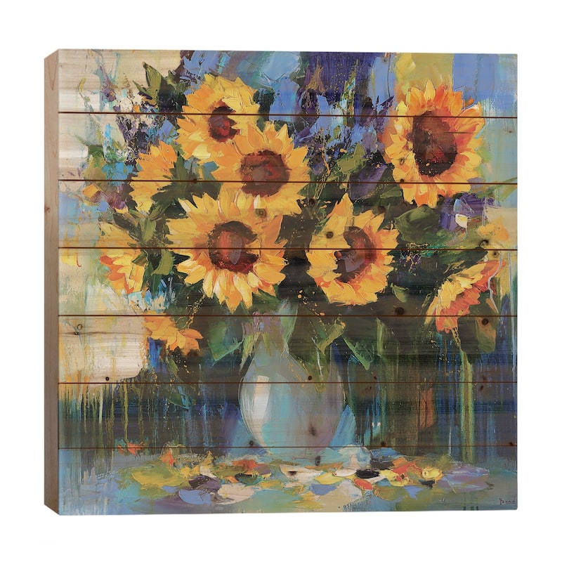 Thinking About You Print On Wood by Tatyana Yabloed - Multi-Color - 26x26x1.5