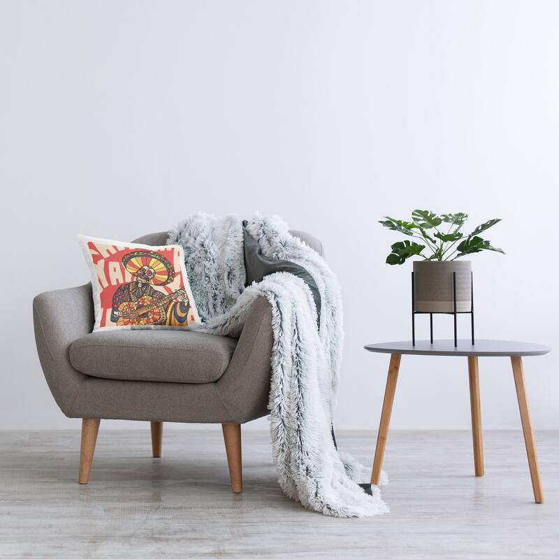 Stupell Day Of Dead Guitarist Skeleton Decorative Printed Throw Pillow Design by Ali Gulec