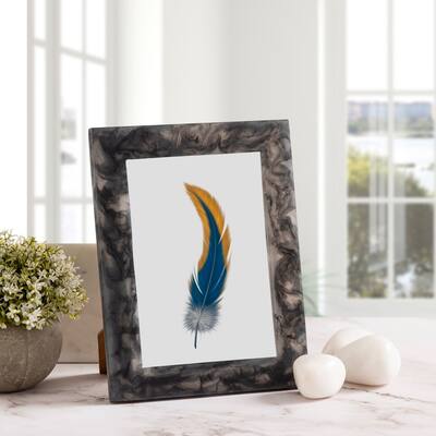 Swirled Rectangular Picture Frame - for 5" x 7" Photo - Black