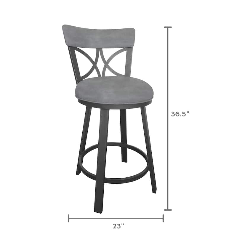 Tempo Furniture Bradley Swivel 26" Counterstool/30" Barstool by Furnish Theory