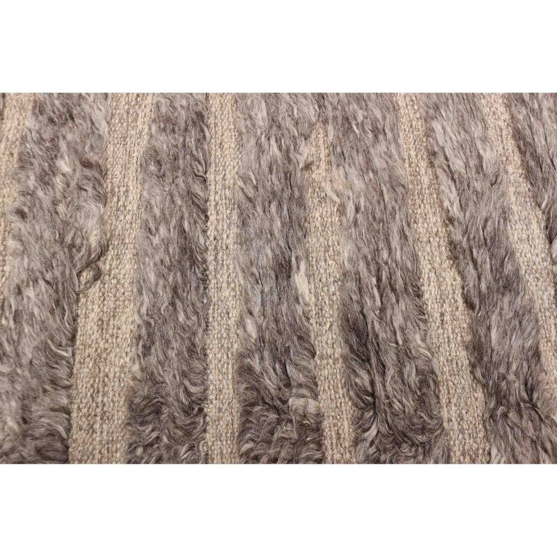 ECARPETGALLERY Hand-knotted Tangier Taupe Wool Rug - 5'2 x 7'6